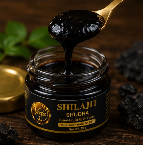 Veda24K Shilajit Shudha Resin | 20g | 100% Pure Himalayan Shilajit